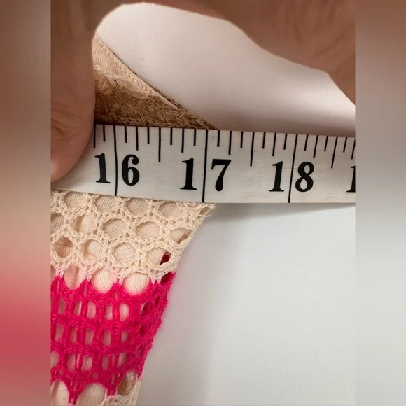 Tacera Maxi Women's Maxi Dress Size Small Knit Crochet Stretch striped - Picture 5 of 7